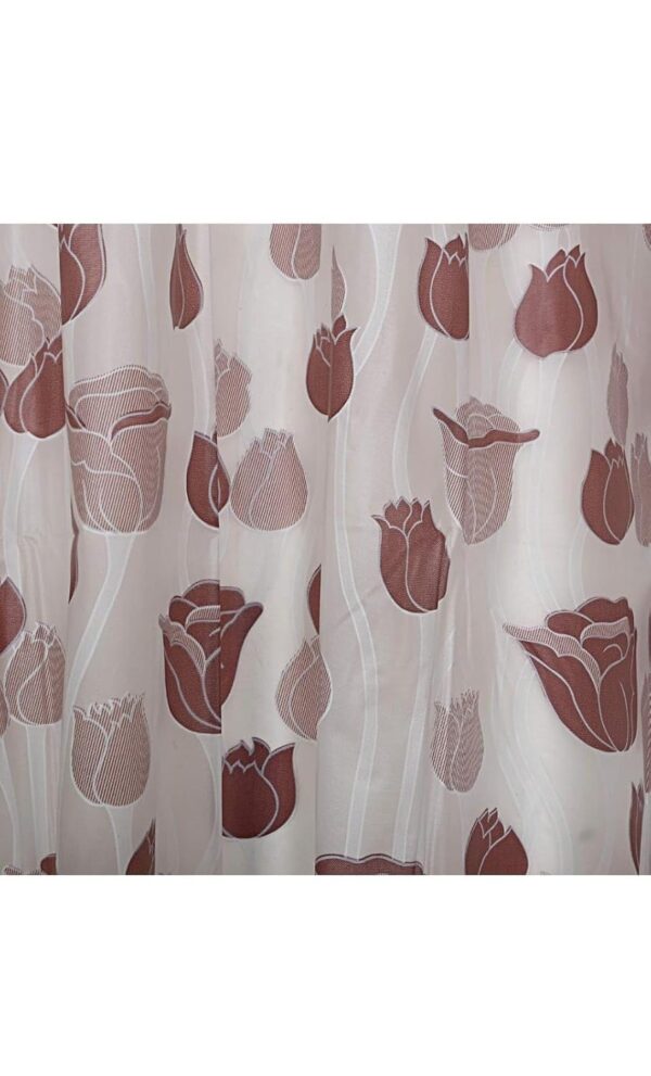 Elegant Brown PVC Shower Curtain - Waterproof and Stylish for Your Bathroom - Image 3