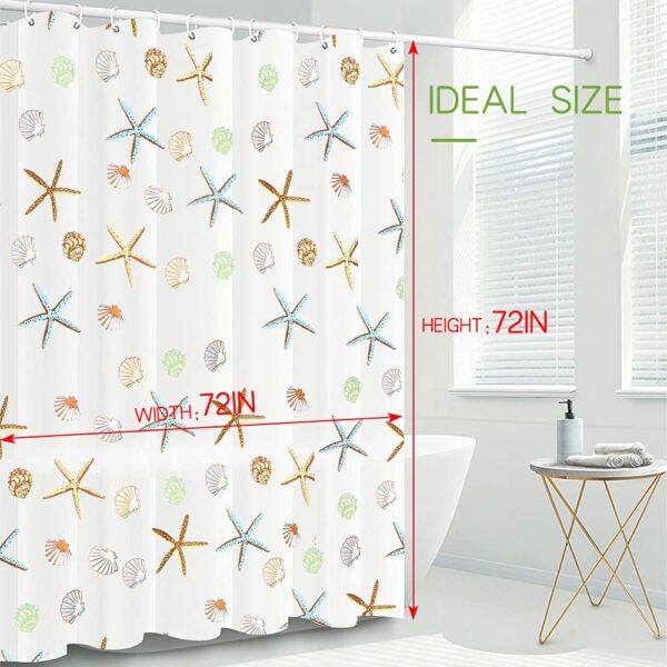 Waterproof PEVA Shower Curtain Liner with Grommets and Hooks for Bathroom - Image 3