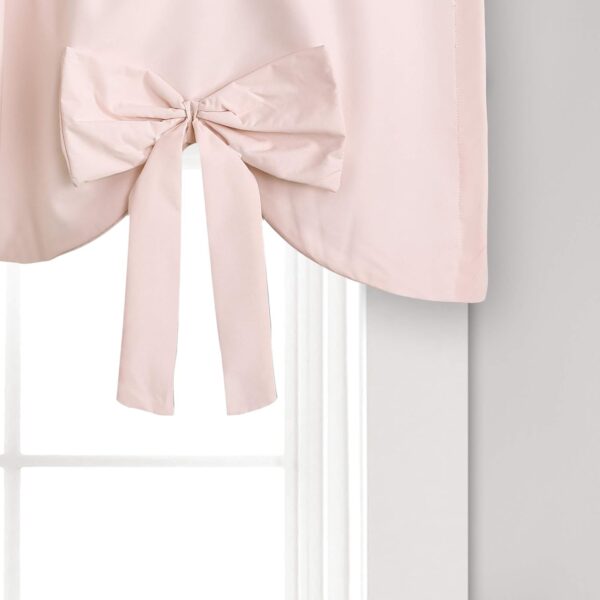 Lush Decor Blush Melody Bow Window Curtain Valance for Elegant Home Style - Image 3