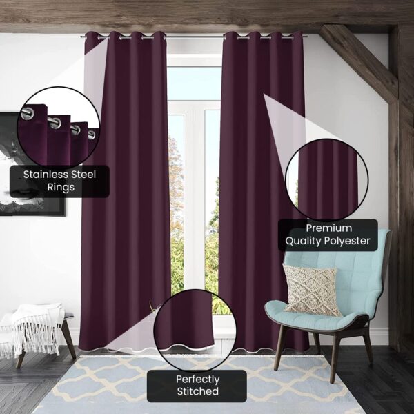 Kuber Industries 100% Blackout Curtains for Insulated 5 Feet Windows - Image 4