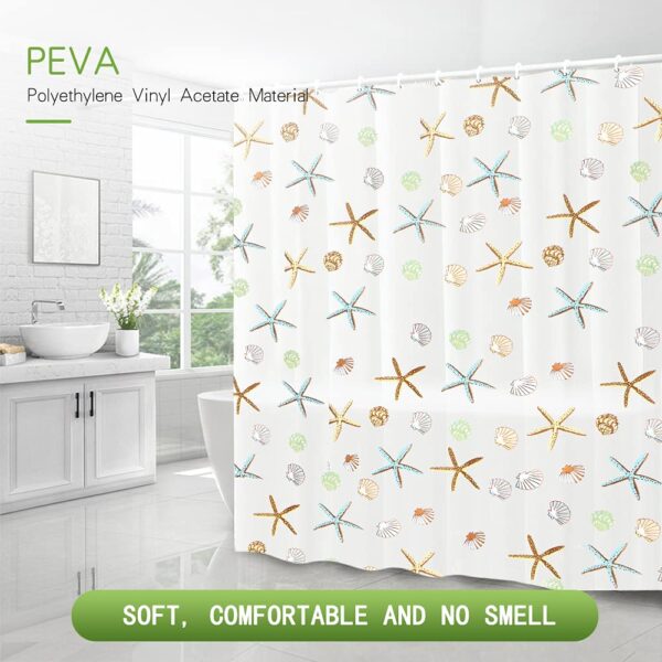 Waterproof PEVA Shower Curtain Liner with Grommets and Hooks for Bathroom - Image 2