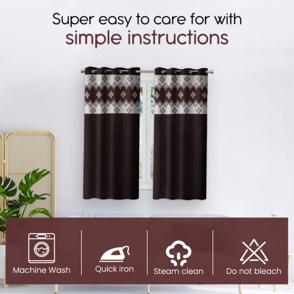 Stylish Brown Room Darkening Curtains for Bedroom and Living Room Decor - Image 4