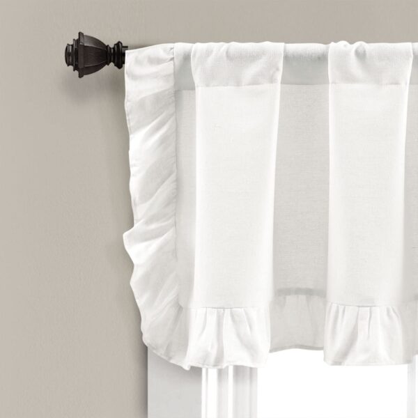 Lush Decor White Ruffle Curtain Valance for Elegant Window Styling - Image 2