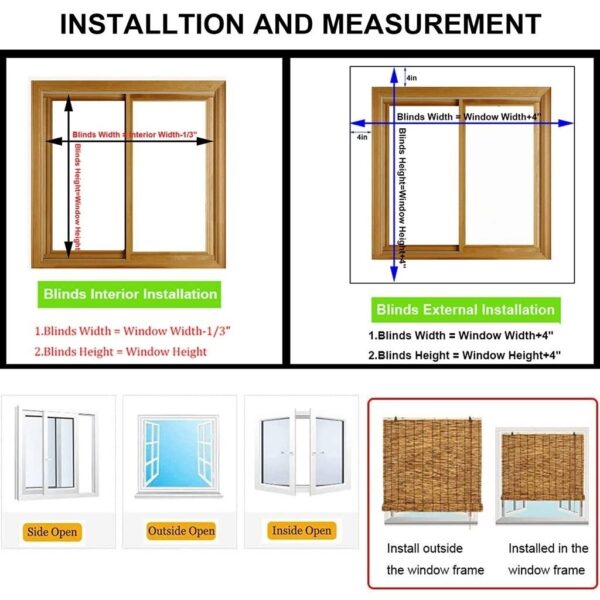 Bamboo Roller Shades: Natural Woven Blinds for Indoor and Outdoor Privacy - Image 9