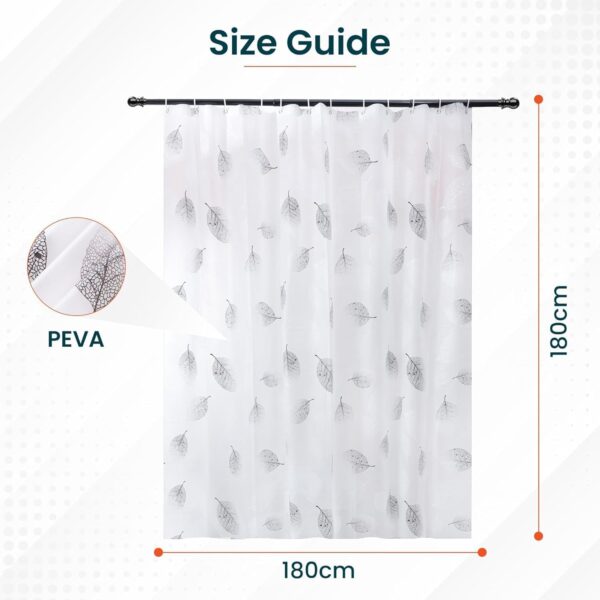 Soft Texture Waterproof Shower Curtain - Pack of 2 for Elegant Bathrooms - Image 2