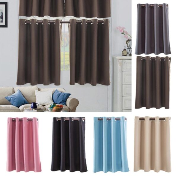 Stylish Solid Colored Short Valance Curtains for Your Kitchen Windows - Image 5