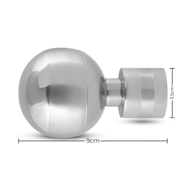 FAPBADRI Stainless Steel Curtain Knobs - Stylish Silver Finials for 1 Inch Rods - Image 3