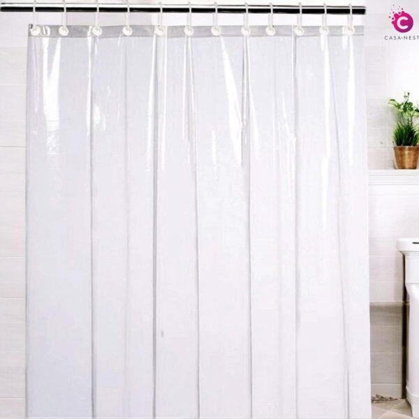 Transparent PVC Window and Door Curtains - Washable 54x84 Inches, 7 Feet Tall - Image 2