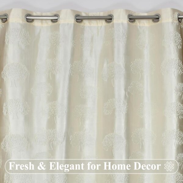 Elegant 7 Feet Long Cream Curtains for Doors and Windows - Premium Quality - Image 3