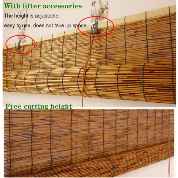 Bamboo Window Shades: Stylish Light Filtering Blinds for Indoor and Outdoor Spaces - Image 4