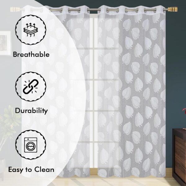 Sheer Curtains 8 Feet Long for Elegant Light Filtering in Any Room - Image 6