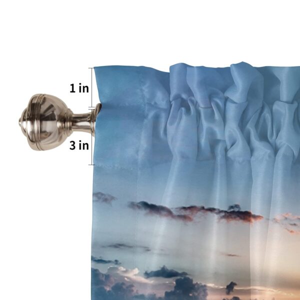 Beautiful Sunset Seascape Semi-Sheer Valance Curtains for Living Room Decor - Image 5