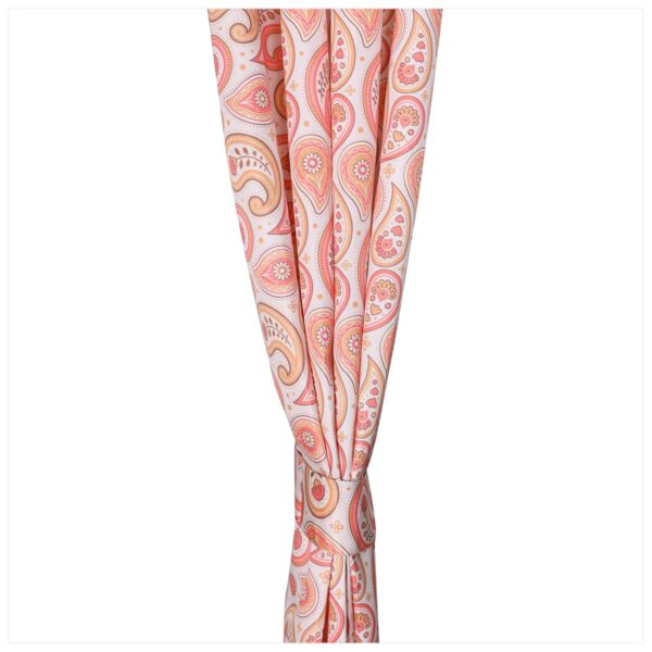 Umi Paisley Printed Polyester Eyelet Curtains for Bedroom and Living Room - Image 2