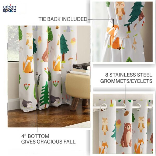 Urban Space Bugs Bunny Blackout Curtains for Long Doors - 80-85% Darkening - Image 5