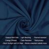 Navy Blue 95% Blackout Curtains: Thermal Insulated, 7 Feet Length, Set of 2 - Image 7