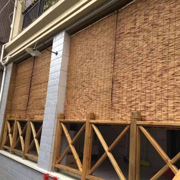 Outdoor Bamboo Roller Shades for Patio and Porch - Breathable and Stylish - Image 3