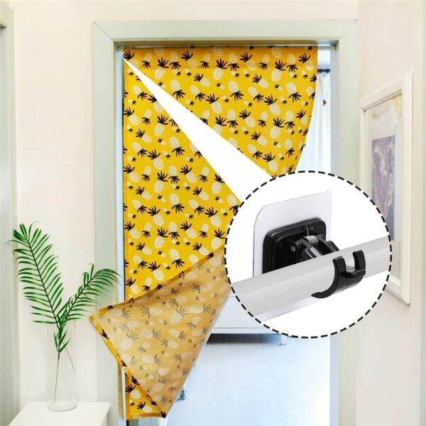 Self-Adhesive Curtain Rod Holders: No Drill, Adjustable and Nail-Free Solution - Image 8