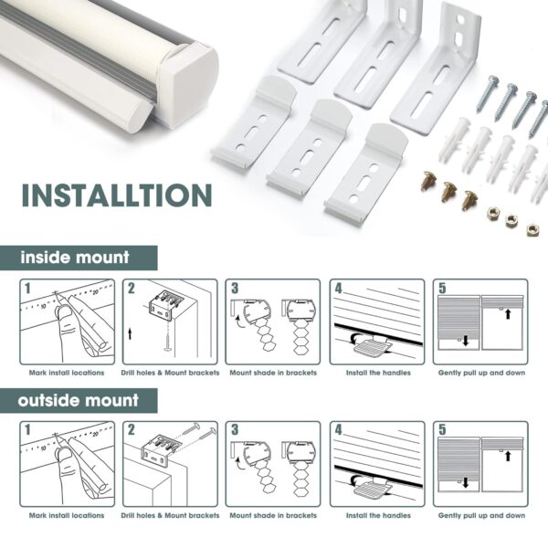 ZOKSUN Cordless Zebra Blinds: Stylish Light Control for Your Windows - Image 4