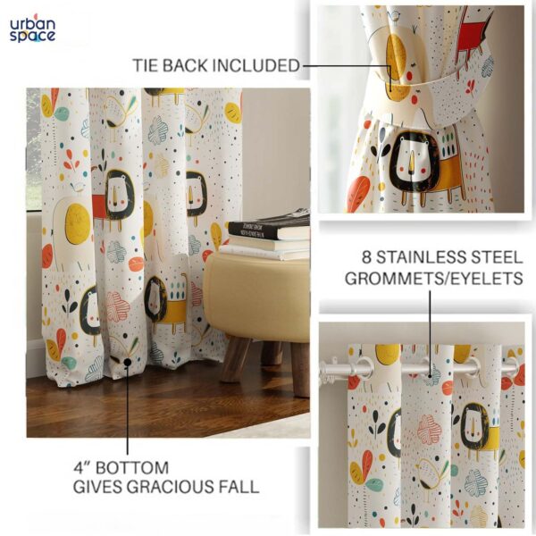 Urban Space Lion King Blackout Curtains for Bedroom Doors - 80% Darkening - Image 5