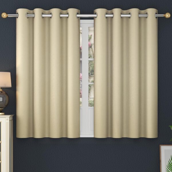 Blackout Curtains for Living Room and Bedroom | Thermal Insulated Cream Set - Image 9