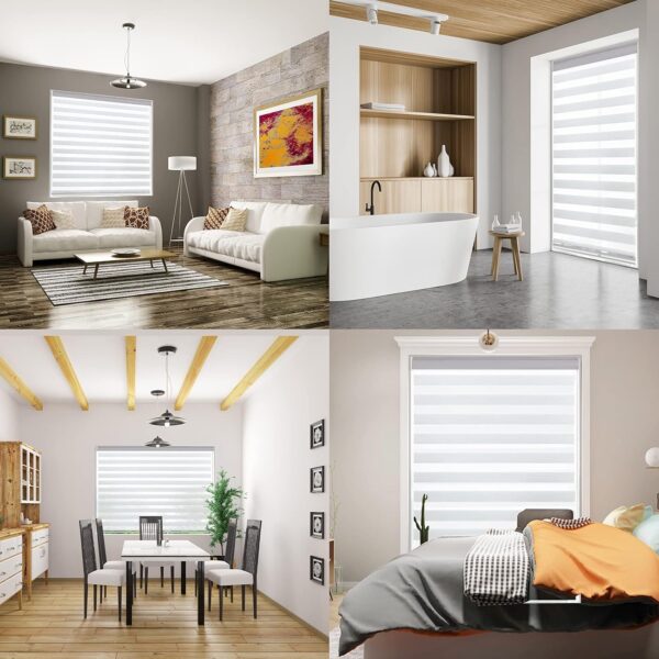 Custom Zebra Roller Window Blinds: Stylish Dual Layer Shades for Your Home - Image 2