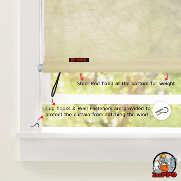 Outdoor Balcony Roller Blind - UV Protection & Light Filtering for Gardens - Image 4