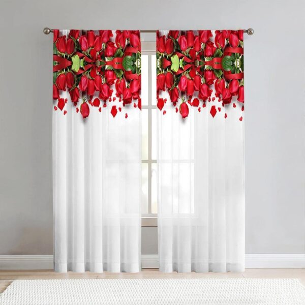 BOLLYWOOD 2X Printed Sheer Curtains for Bedroom and Dining Room Decor - Image 8