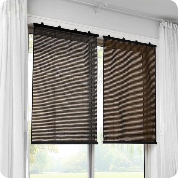 CALANDIS Brown Light Filtering Roller Blind 135x60cm for Stylish Privacy - Image 5