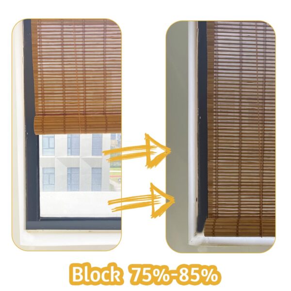 Bamboo Roman Blinds: Stylish Light Filtering Shades for Home and Office - Image 4