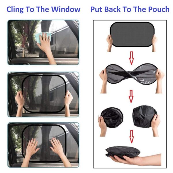 Cosmogear Black Sun Shades for Honda BRV (2016-2020) - 4 Piece Set - Image 5