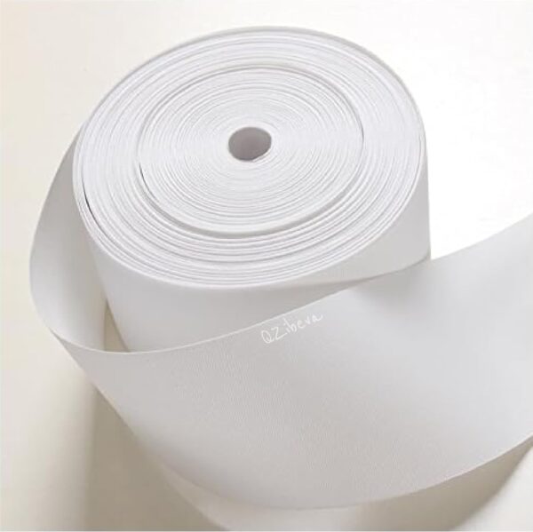 Versatile QZibeva Curtain Tape: No Holes, White, 10 Meter Non-Woven Design - Image 2