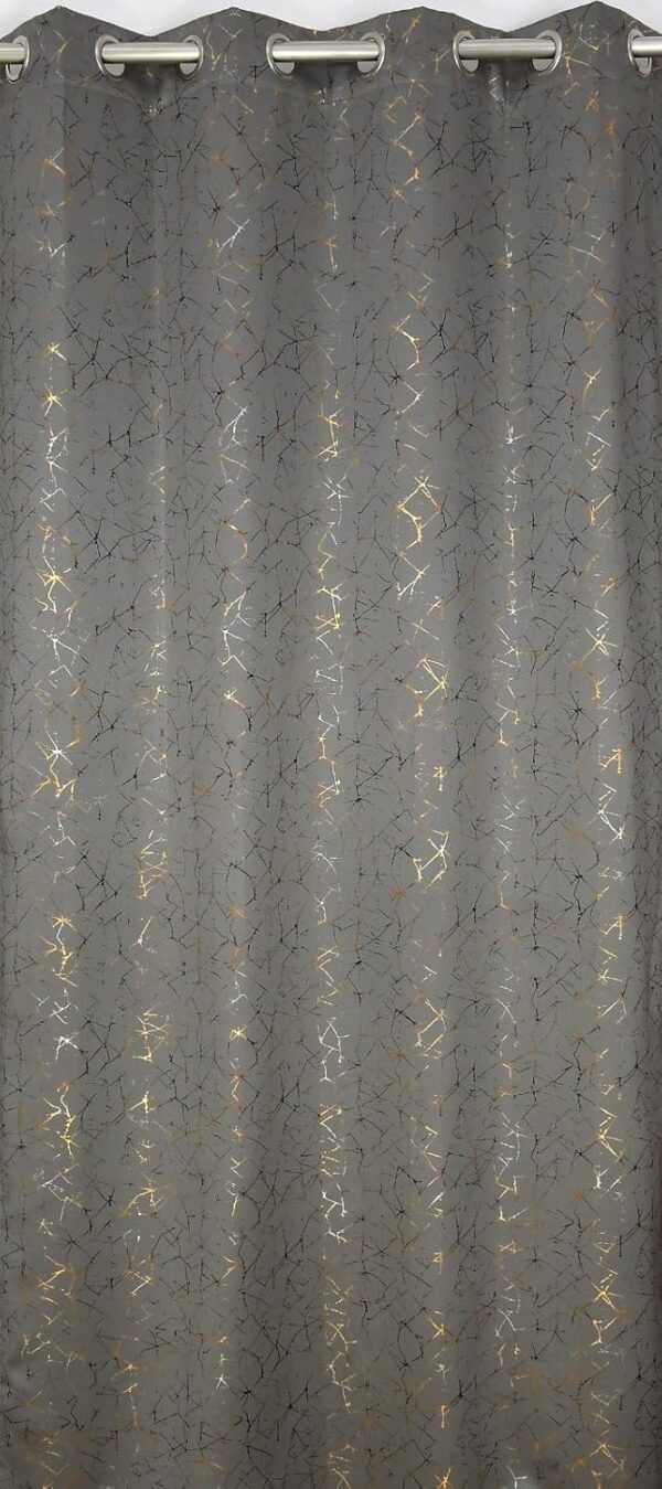 Elegant KNIT VIBES 80-85% Blackout Curtains with Gold Foil, 9 Feet Long - Image 3