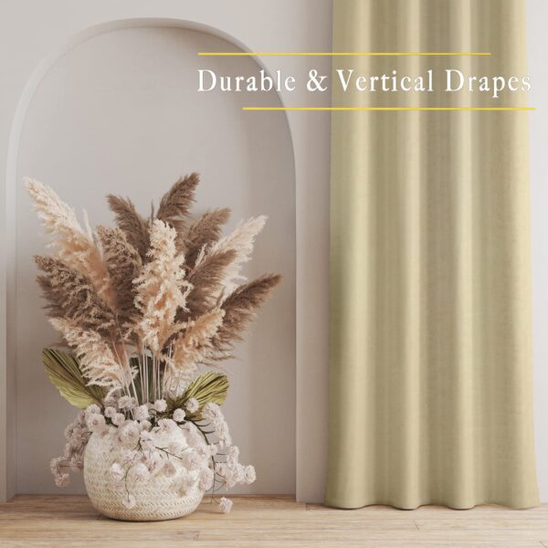 Blackout Curtains for Living Room and Bedroom | Thermal Insulated Cream Set - Image 7