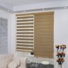 Beige Dual Layer Zebra Blinds for Windows: Stylish Light Filtering Shades - Image 2