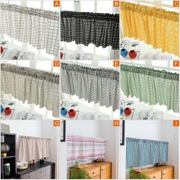 Echocart Layfoxz Blackout Window Valances for Stylish Kitchen and Balcony Decor - Image 2