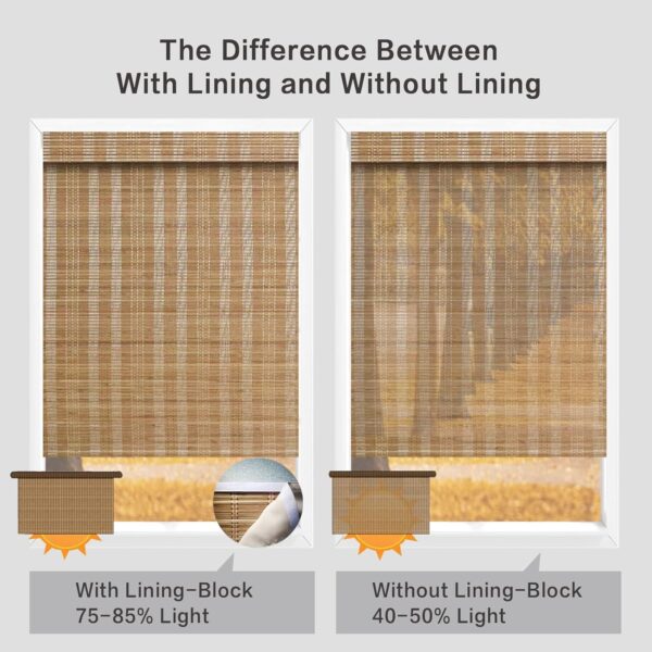 Stylish Bamboo Roller Shades for UV Protection and Light Filtering - Image 5