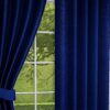 Stylish Blue Polyresin Eyelet Curtains for Home and Office Decor - Image 3
