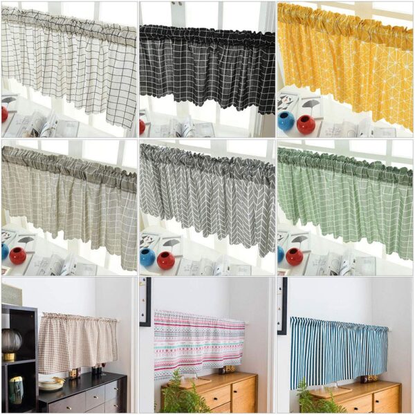 Echocart Layfoxz Blackout Window Valances for Stylish Kitchen and Balcony Decor - Image 3