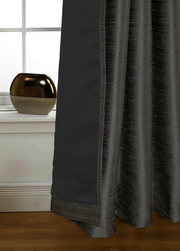 Elegant Black Purple Silk Blackout Curtains for Stylish Urban Living Spaces - Image 2