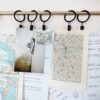 PiyuBind Black Curtain Rings with Clips - Rustproof Decorative Drapery Hangers - Image 4