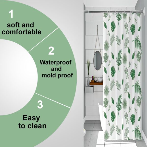 Stylish Kuber Industries PEVA Shower Curtain Set for Home and Hotels - Image 2