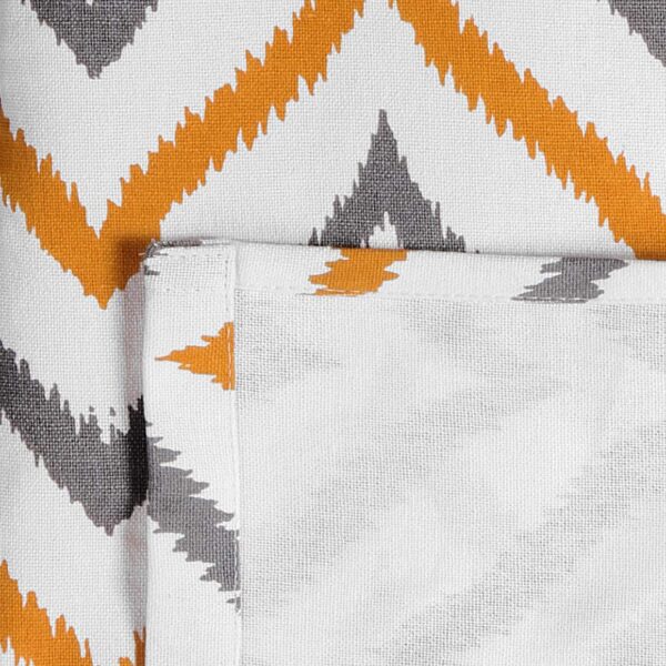 Cotton Yellow Ikat Chevron Eyelet Curtain for Bedroom and Living Room - Image 3