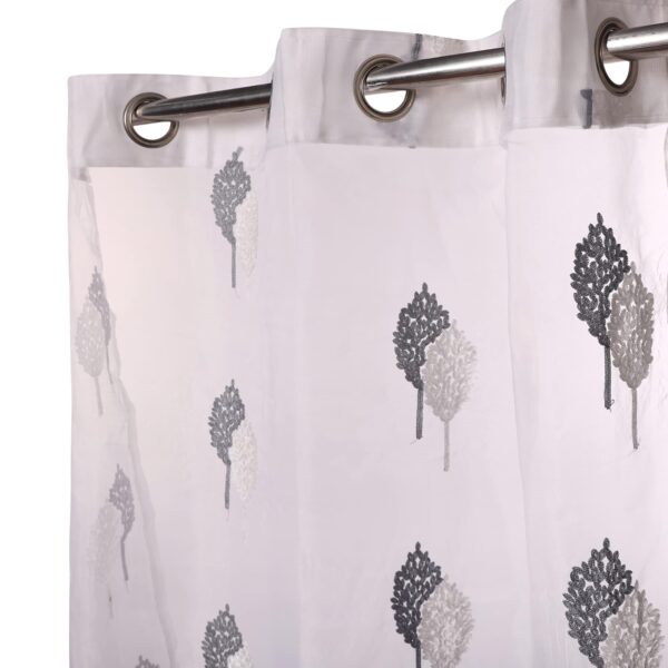 Elegant HopeLadder White Embroidered Organza Curtains for Stylish Home Decor - Image 2