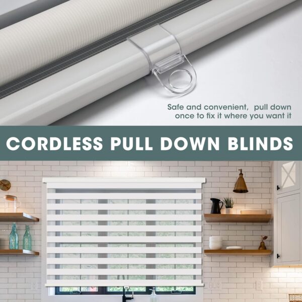 ZOKSUN Cordless Zebra Blinds: Stylish Light Control for Your Windows - Image 9