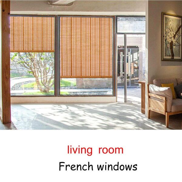 Bamboo Roll Up Shades for Modern Living: Natural Light Filtering Solutions - Image 4