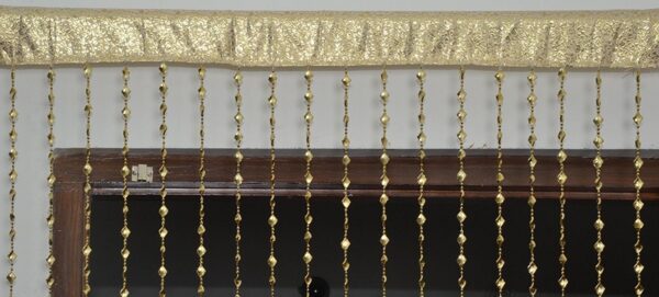 PINDIA Sparkling Golden Bead Curtain for Stylish Home Decor (7 Feet) - Image 3