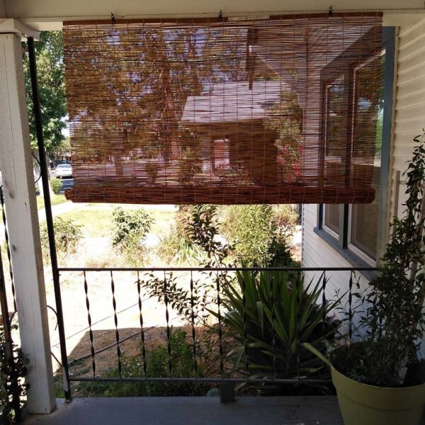 Outdoor Bamboo Roller Shades for Patio and Porch - Breathable and Stylish - Image 4