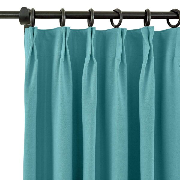 Elegant Pagoda Blue Pinch Pleat Blackout Curtain for Bedroom (60x108 inches) - Image 2