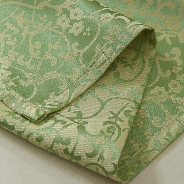 Elegant Green Voile Sheer Curtain Valance Tiers for Stylish Home Decor - Image 3