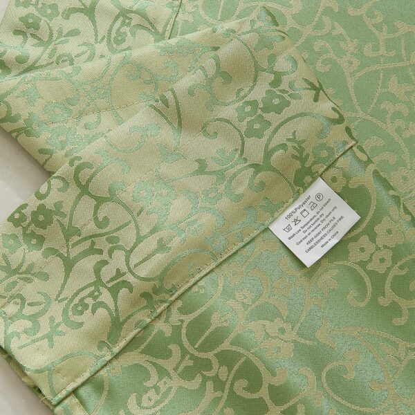 Elegant Green Voile Sheer Curtain Valance Tiers for Stylish Home Decor - Image 2